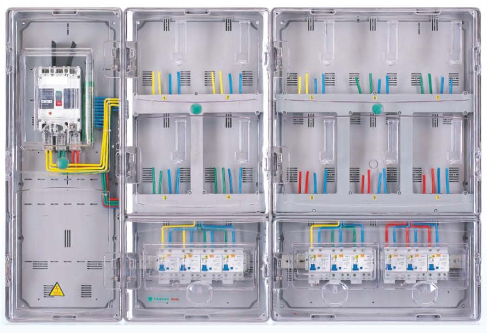 LY-K1001D 单相十位插卡式透明电表箱